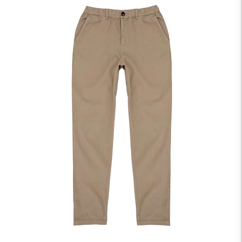 Slim straight khaki chino